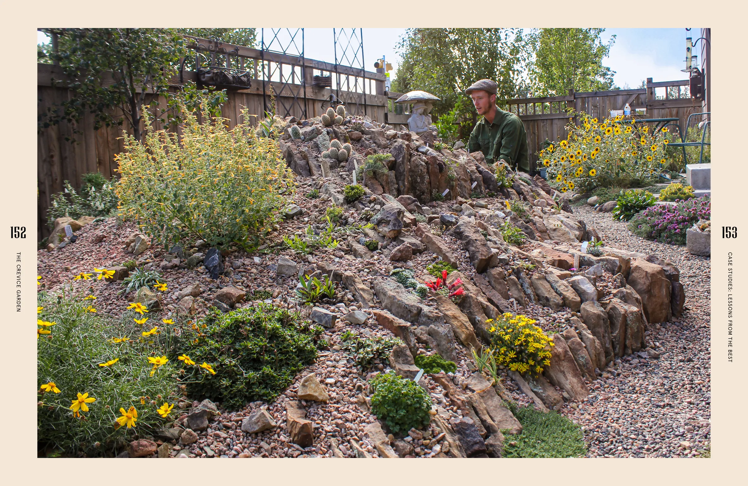 Book spread: a crevice garden for Denver's dry climate