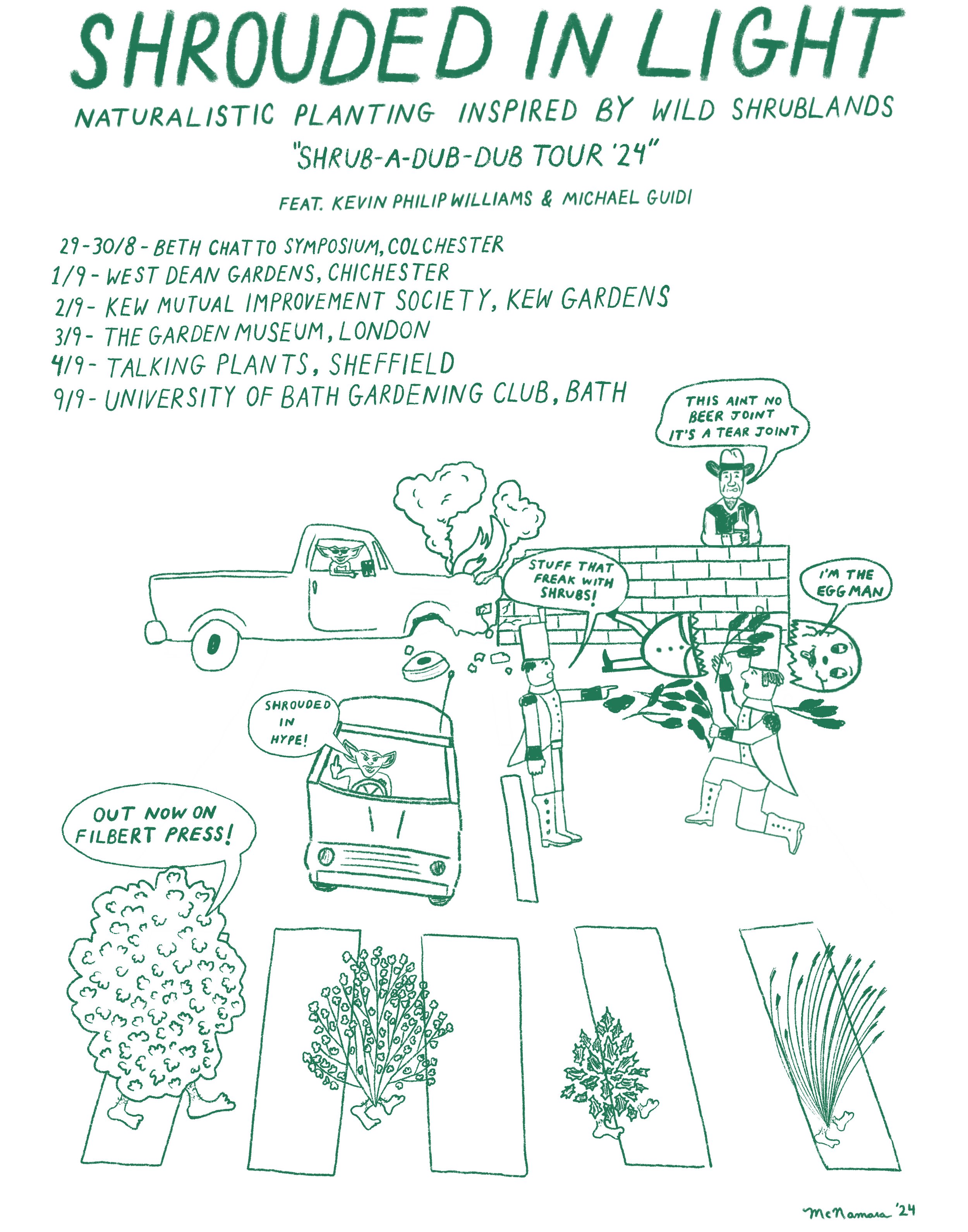 Shrub-A-Dub-Dub ’24 Tour-Flyer von Sean McNamara